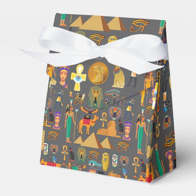 Egyptian Hieroglyphic Symbol Pattern pharaoh       Favor Box (Front Side)