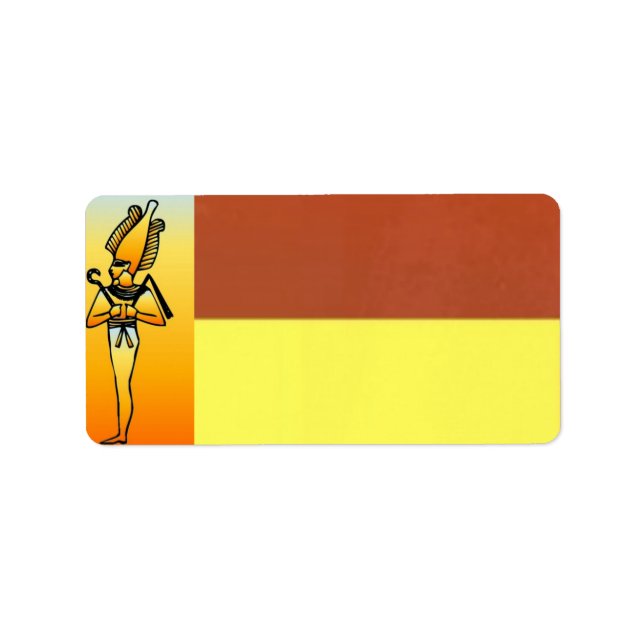 Egyptian Hieroglyphics Address Label (Front)