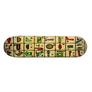 Egyptian Hieroglyphics, Alphabetic Symbols Skateboard