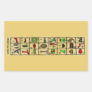 Egyptian Hieroglyphics, Alphabetic Symbols Sticker