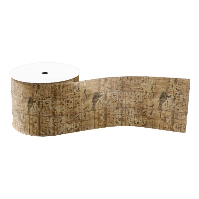 Egyptian hieroglyphics Birds Pattern 2 Grosgrain Ribbon (Spool)