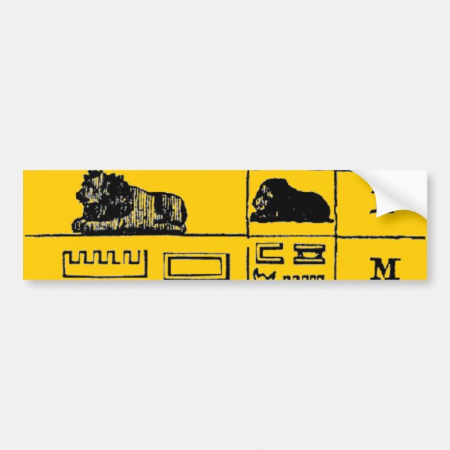 Egyptian Hieroglyphics Bumper Sticker (Front)