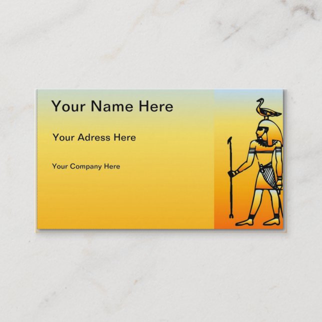 Egyptian Hieroglyphics Business Card (Front)