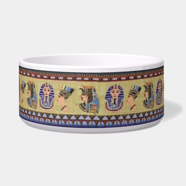 Egyptian Hieroglyphics Dog Bowl (Front)