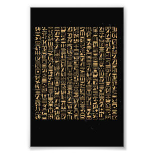 Egyptian Hieroglyphics Egypt Pyramid Photo Print