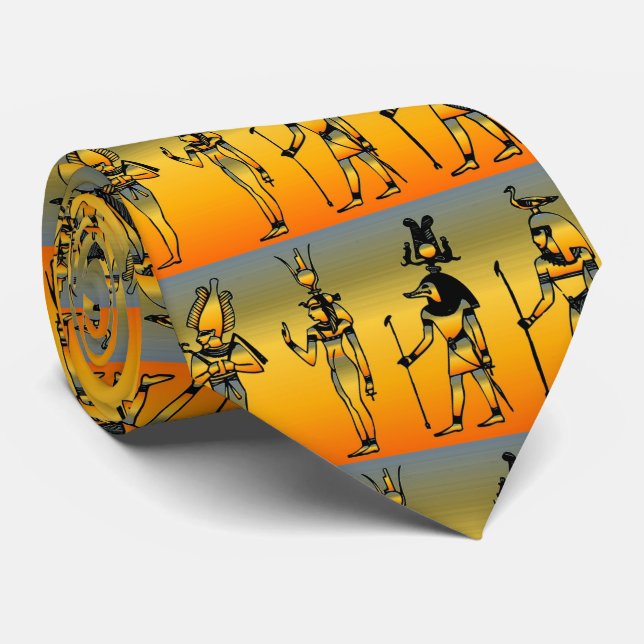 Egyptian Hieroglyphics Necktie (Rolled)