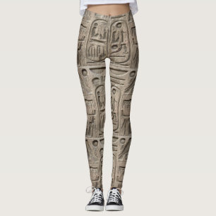 Egyptian Hieroglyphics Pattern Style Leggings