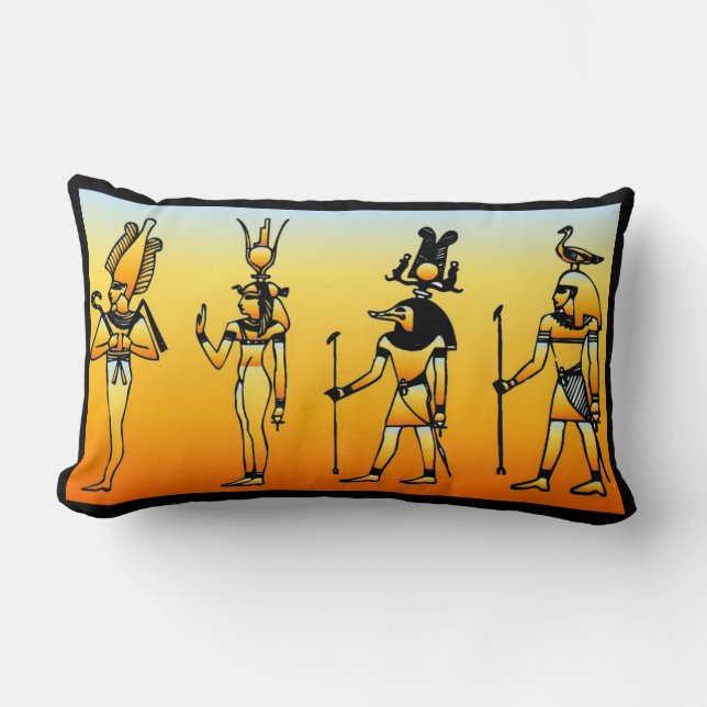 Egyptian Hieroglyphics Pillow (Front)