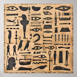 Egyptian Hieroglyphics Poster