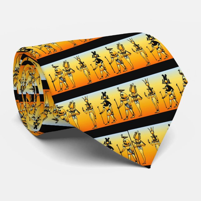 Egyptian Hieroglyphics Tie (Rolled)