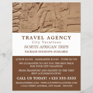 Egyptian Hieroglyphics, Travel Agency Advertising Flyer