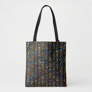 Egyptian hieroglyphs الهيروغليفية المصرية tote bag