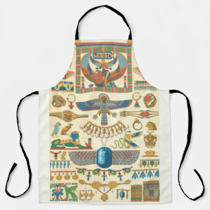 Egyptian Hieroglyphs All-Over Print Apron