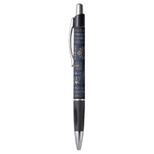 Egyptian hieroglyphs and deities-gold on marble pen