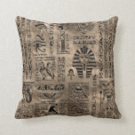 Egyptian hieroglyphs and deities - Luxury Gold Throw Pillow<br><div class="desc">Egyptian hieroglyphs and deities - Luxury Gold</div>