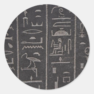 Egyptian Hieroglyphs Classic Round Sticker