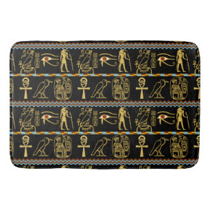 Egyptian Hieroglyphs Eye Of Horus Pattern Bath Mat
