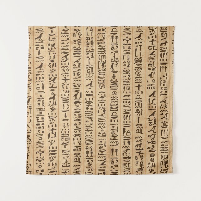 Egyptian Hieroglyphs: Grunge Seamless Magic Tapestry (Front)