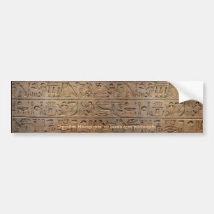 Egyptian Hieroglyphs Historic Bumper Sticker