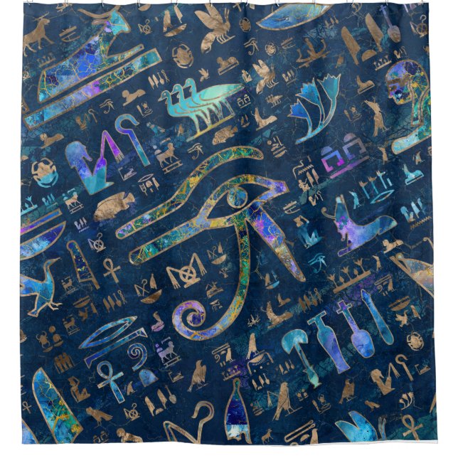 Egyptian hieroglyphs Mixed Texture Abstract (Front)