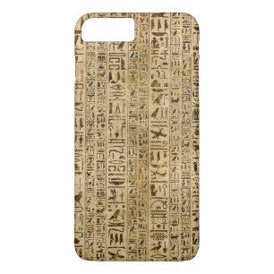 Egyptian hieroglyphs on papyrus Case-Mate iPhone case