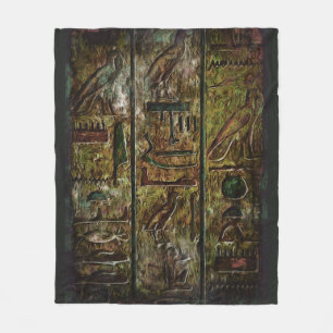 Egyptian Hieroglyphs Symbols Art Fleece Blanket