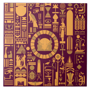 Egyptian Hieroglyphs Tile