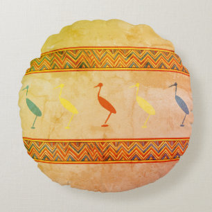 egyptian ibis birds round pillow