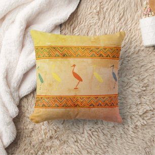 egyptian ibis birds throw pillow