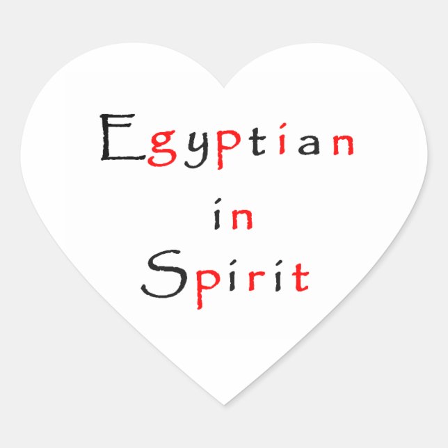 Egyptian in Spirit-heart sticker (Front)