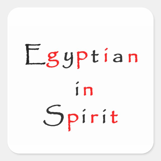 Egyptian in Spirit-square sticker (Front)