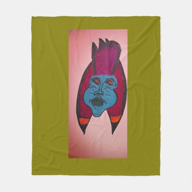Egyptian Inspired Horror Themed Mummy  Fleece Blanket (Front)