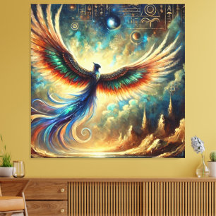 Egyptian-Inspired Mythical Creature in Dreamscape Canvas Print