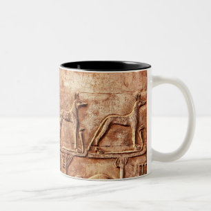 Egyptian Jackal God Wepwawet Two-Tone Coffee Mug