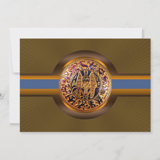 Egyptian King Party Invitation (Front)