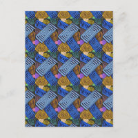 "Egyptian Links" Abstract Postcard