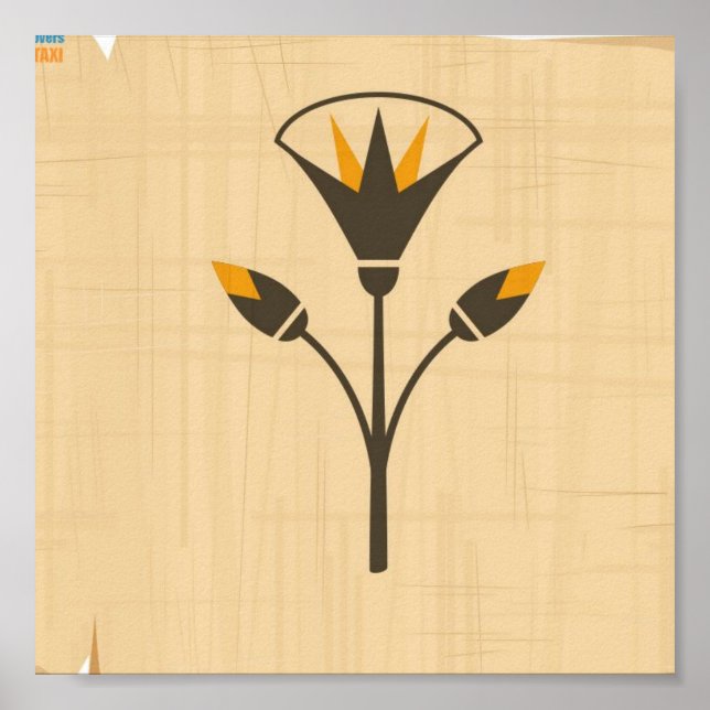 Egyptian lotus flower poster (Front)