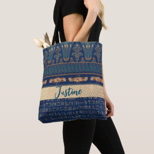  Egyptian Lotus Scarab Hieroglyphs Personalized Tote Bag