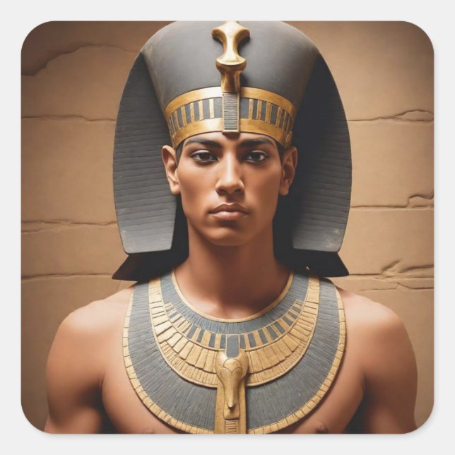 Egyptian Man Square Sticker (Front)