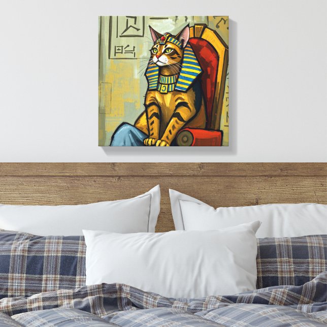 EGYPTIAN MAU-PHARAOH CANVAS PRINT (Insitu(Bedroom))