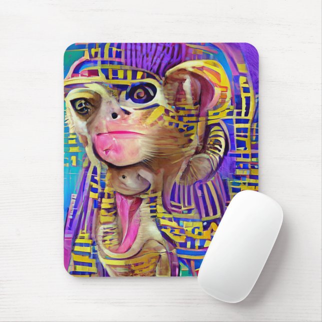 Egyptian Monkey Mouse Pad (With Mouse)