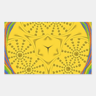 Egyptian Motif Art Print Chequered Frame Design Sticker