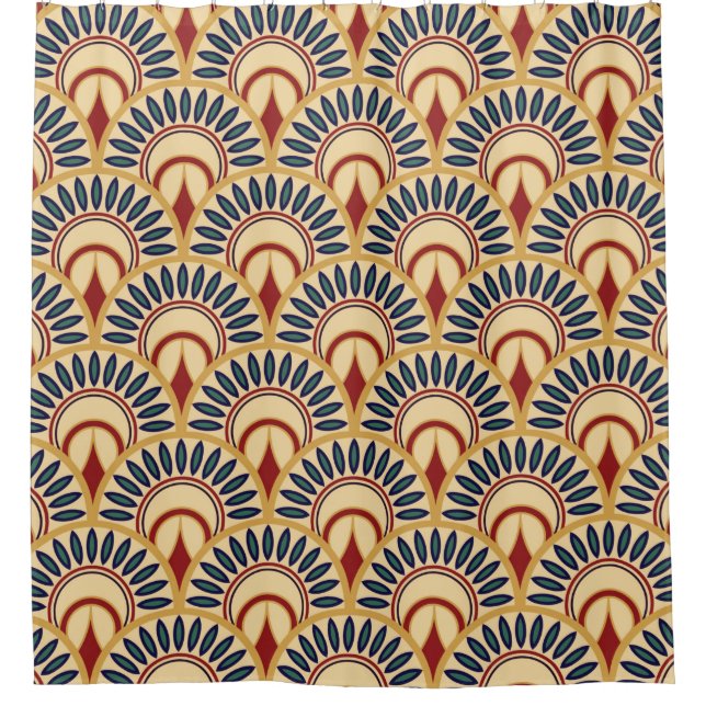 Egyptian Motif Fish Scales Seamless Pattern (Front)