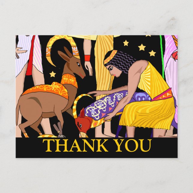 Egyptian motif Thank you card (Front)
