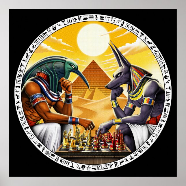 Egyptian Mythology Gods Anubis Thoth Poster (Front)
