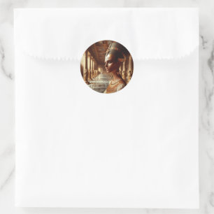Egyptian nefertari Artifact: Ancient Civilization Classic Round Sticker