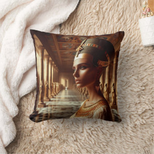 Egyptian nefertari Artifact: Ancient Civilization Throw Pillow