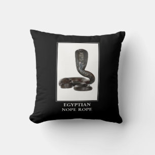 Egyptian Nope Rope - Cobra Snake Danger Throw Pillow