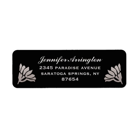 Egyptian Nouveau Wedding Labels (Silver & Black)II