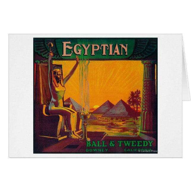 Egyptian Orange LabelDowney, CA (Front Horizontal)